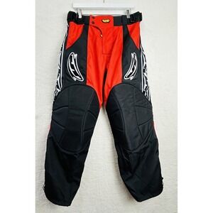 Paintgall Paintball Pants Mens Small Red Black Padded Thick Tactical Team Gear